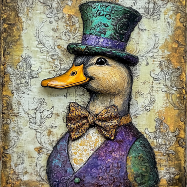 Mardi Gras Sign, Duck Sign, DCO-13061, Sign For Wreath, 10x10